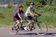 Tom and Cathy on their tandem