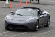 driving a Tesla Roadster