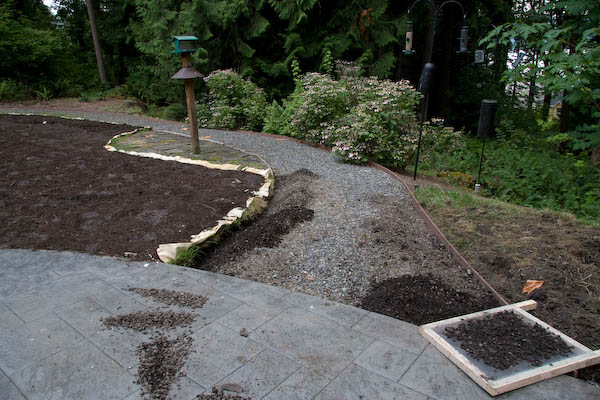 left side extra grass removed